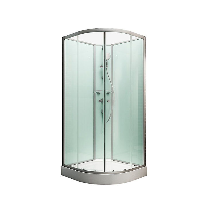 Cabine de douche intégrale arrondie, Ibiza Schulte, 90 x 90 cm