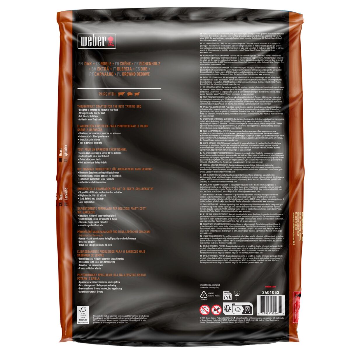 Weber Trepellets Eik 8 kg