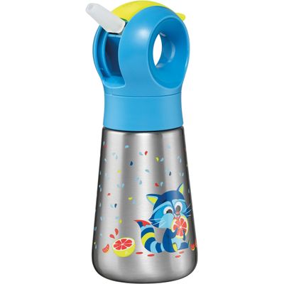 Gourde MINIZ en acier inoxydable 350 ml pour enfants – Design raton laveur – Étanche et écologique