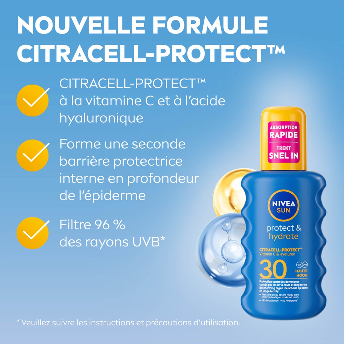 Spray solaire hydratante SPF 30 - Protect & Hydrate  - Corps - 200 ml