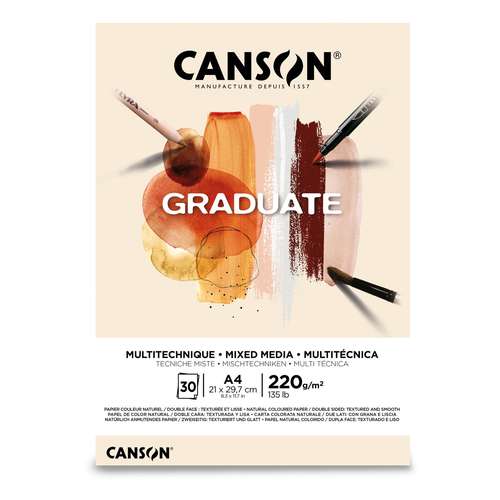CANSON® Graduate Mixed Media-Blöcke, natur & grau