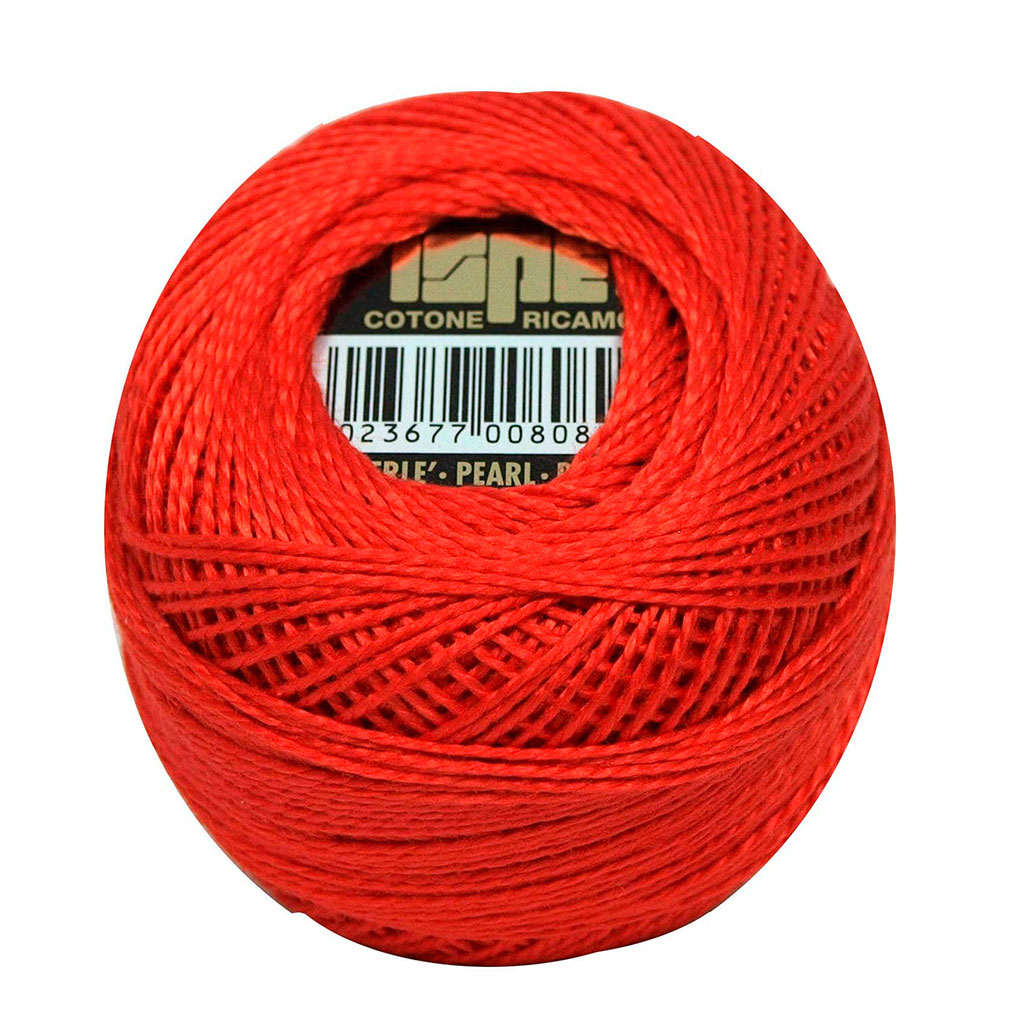 Fil broderie coton perle rouge 10g COL308