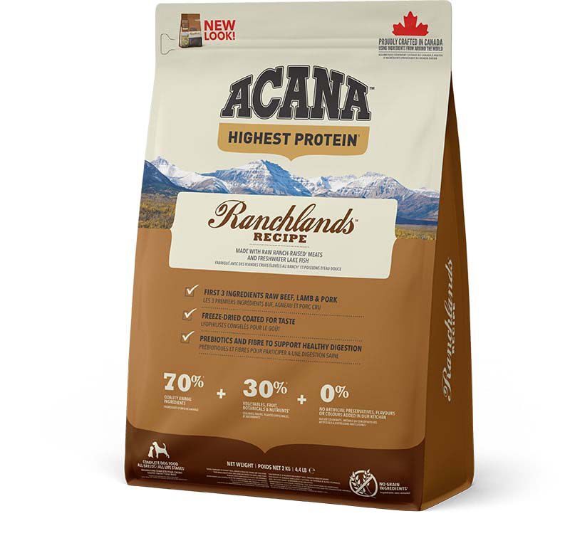 Acana Regionals Ranchlands Dog Highest proteïn - Hondenvoer - 2 Kilogram - rund