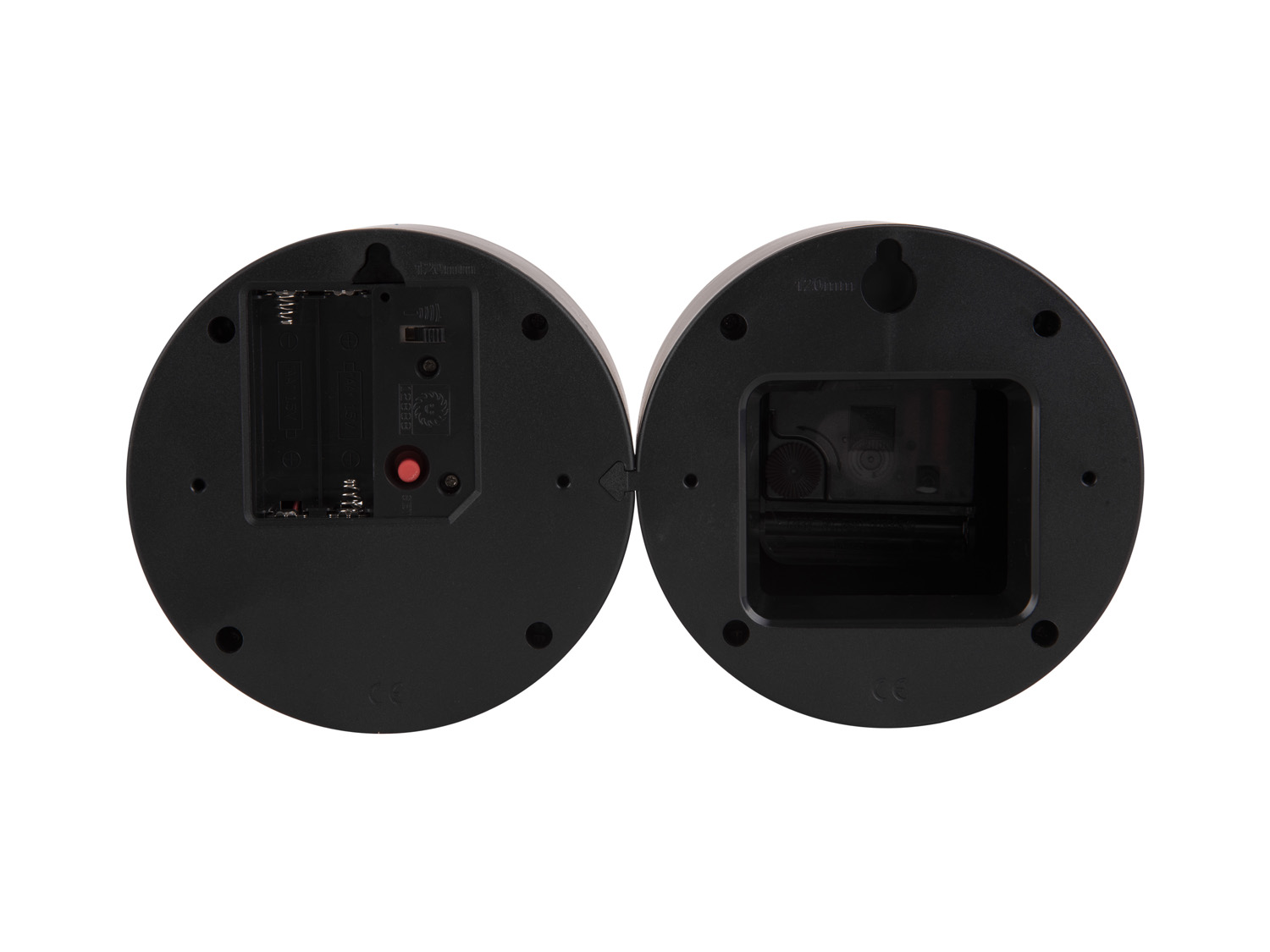 Wall clock Duo Cuckoo matt black