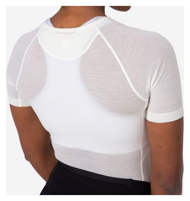 Baselayer Manches Courtes Rapha Merino Lightweight Beige Femme