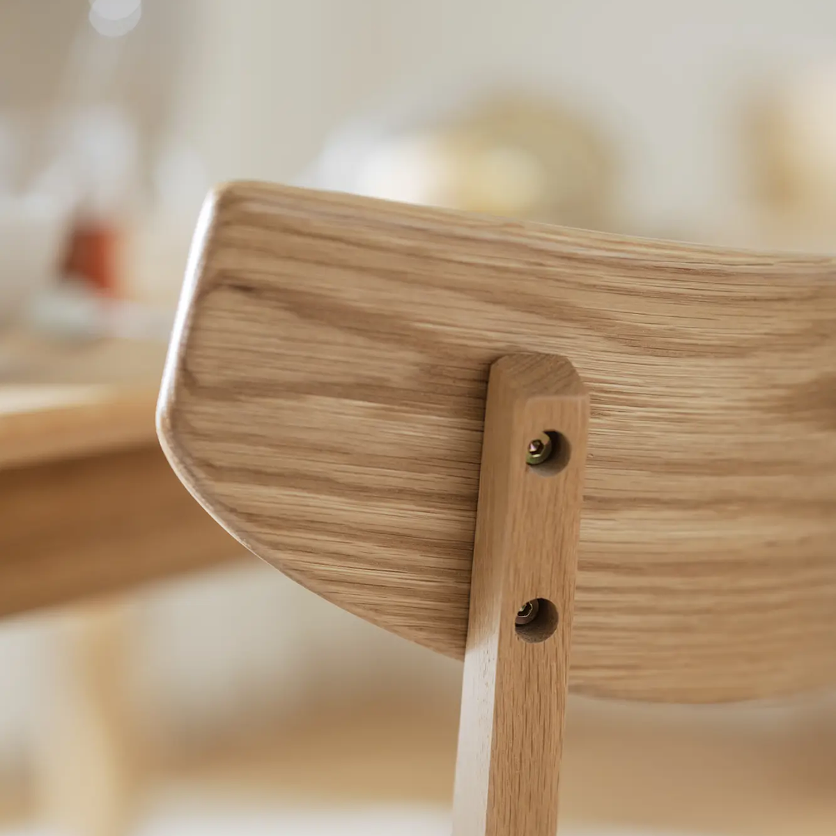 Eetkamerstoel eikenhouten Ami Naturel eiken - grijs
