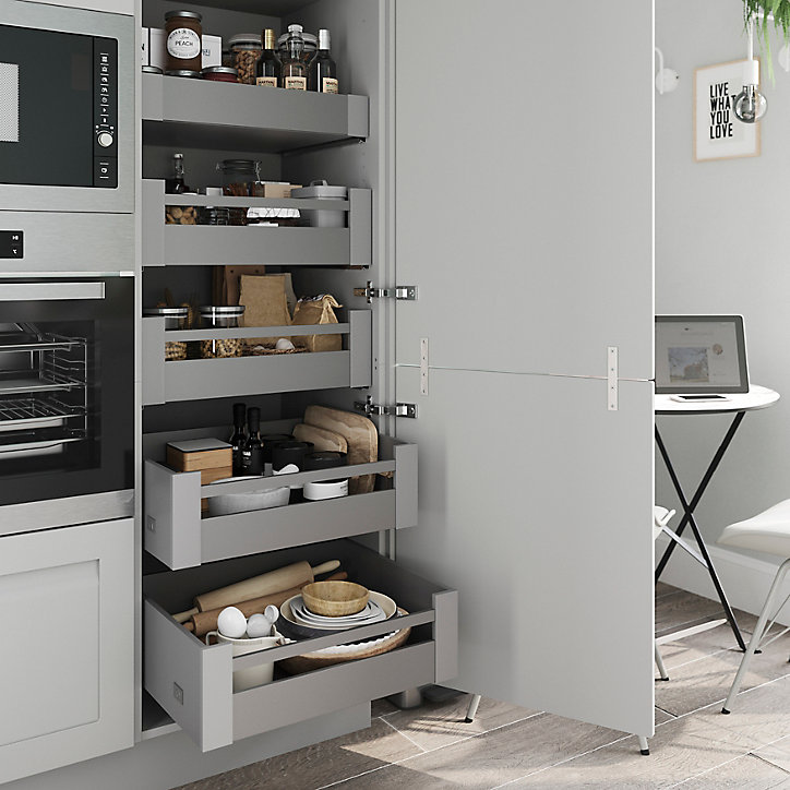 Façade de cuisine hotte / casserolier Garcinia gris ciment l. 100 cm GoodHome
