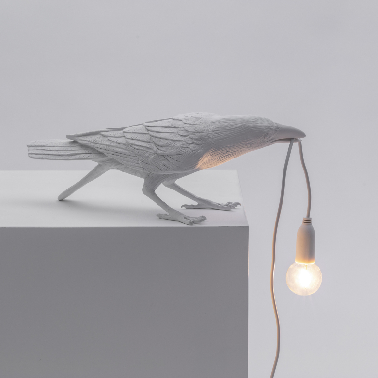 Seletti Bird Playing tafellamp zwart