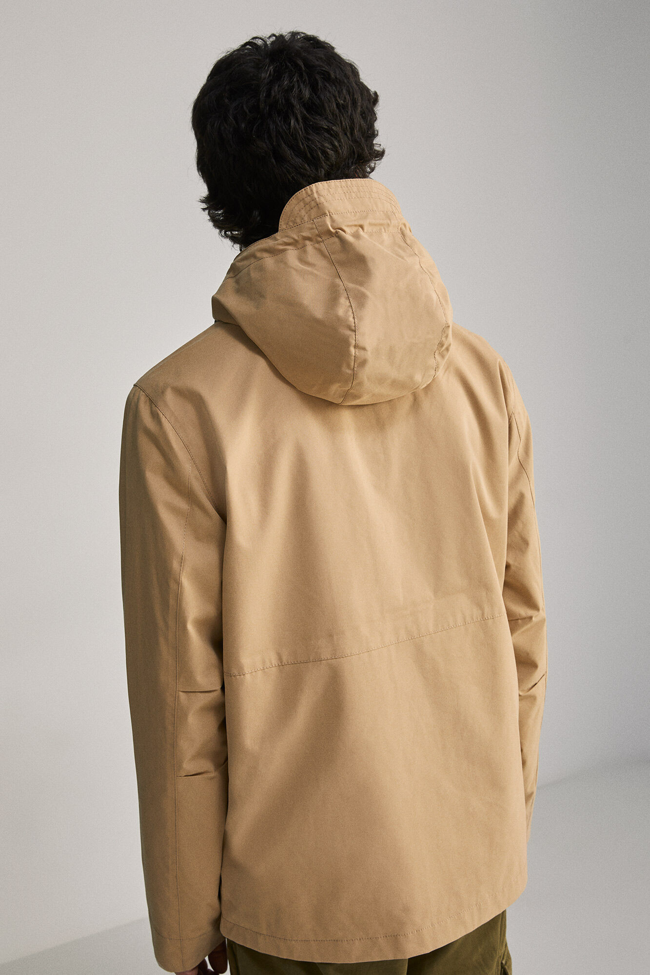 Parka capucha - beige medio
