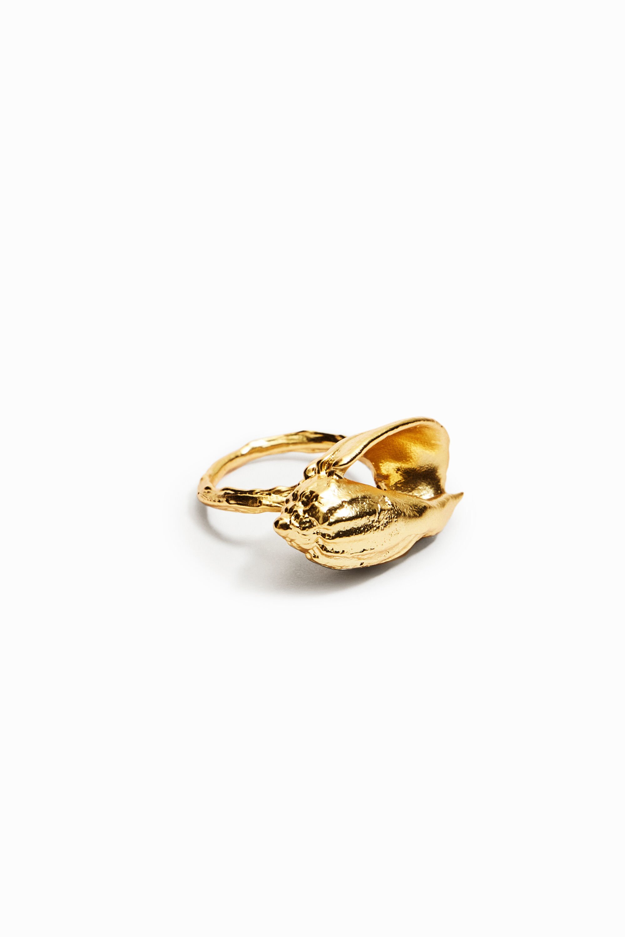 Bague coquillage plaquée or Zalio