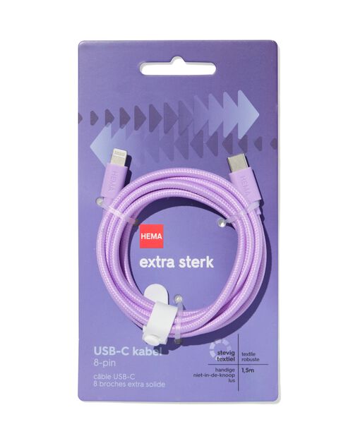 câble chargeur USB-C vers 8 broches 1,5m