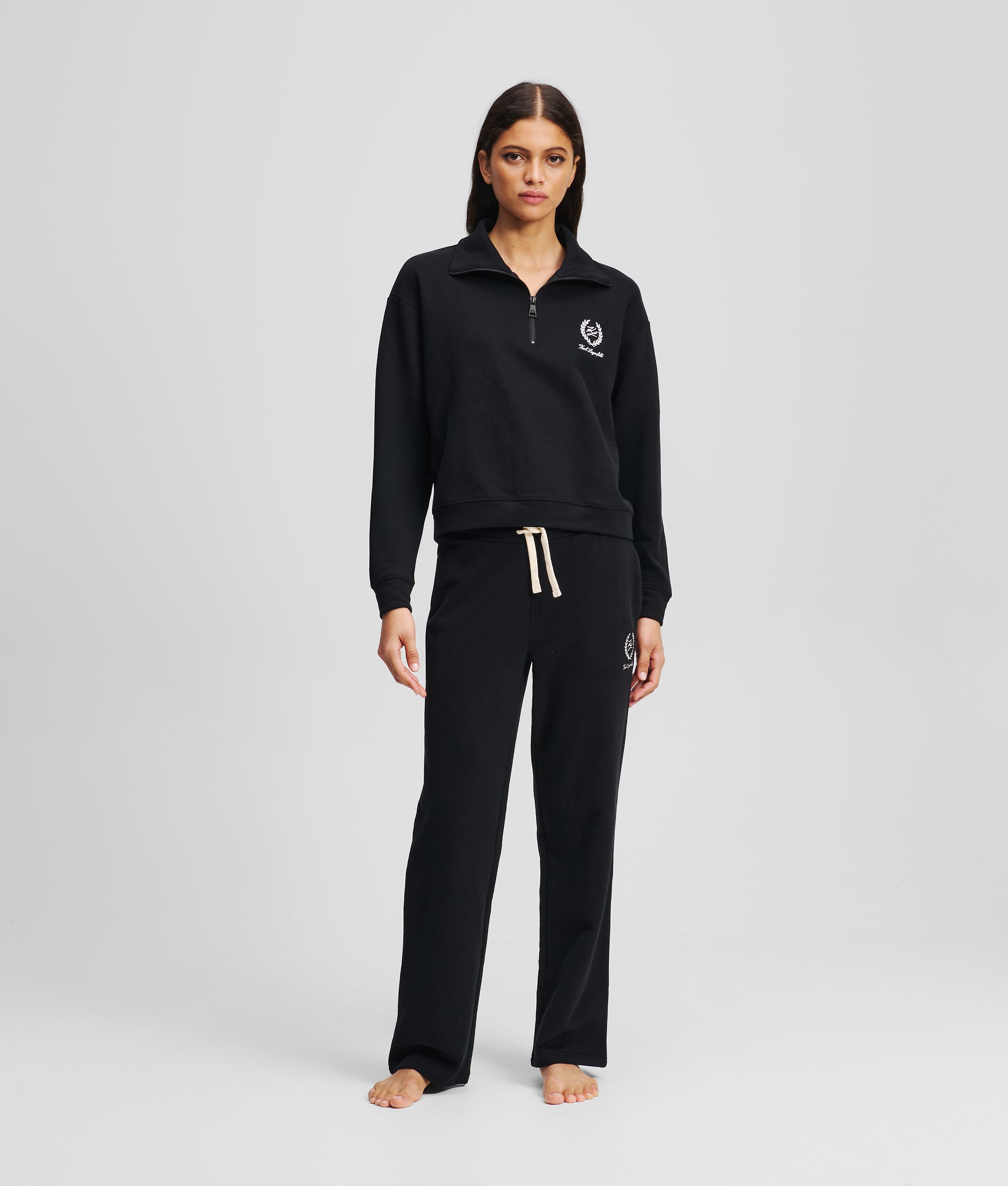 Hotel Karl loungewear halve rits sweatshirt