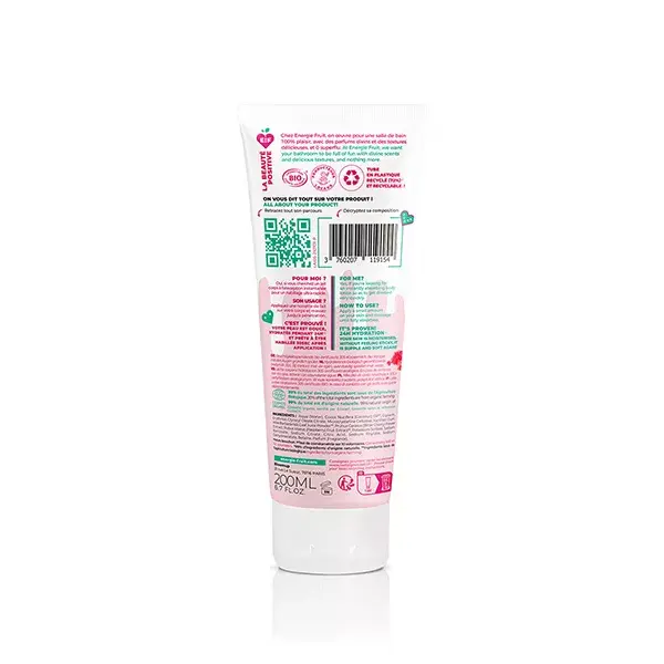 Sorvete Corporal de Leite Energético com Flor de Cerejeira e Polpa Orgânica de Framboesa 200ml