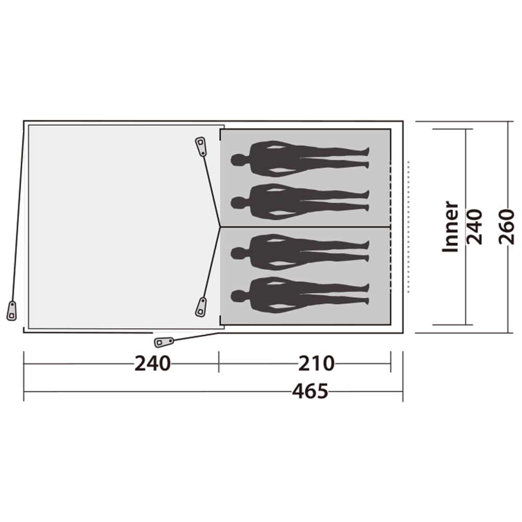 Barraca Easy Camp Galaxy 400 para 4 pessoas