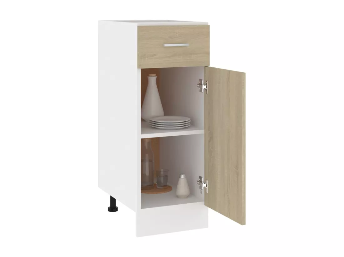 Armoire de plancher tiroir Chêne sonoma 30x46x81,5 cm Aggloméré