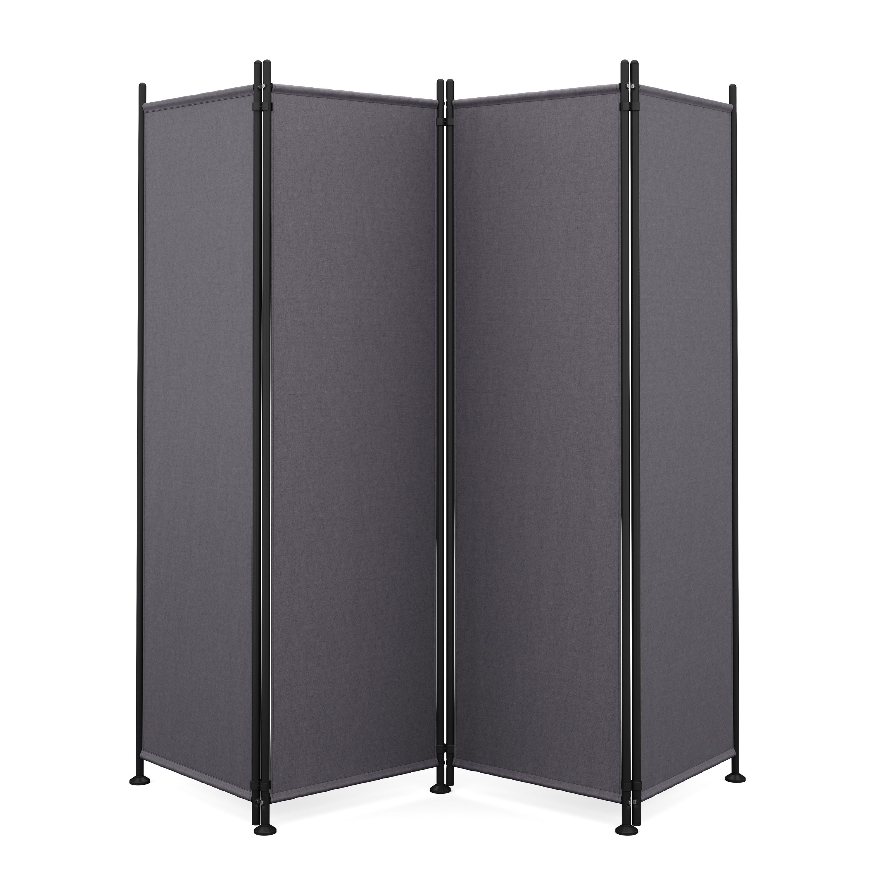 Paravent 4-teilig 215 x 170 cm anthrazit