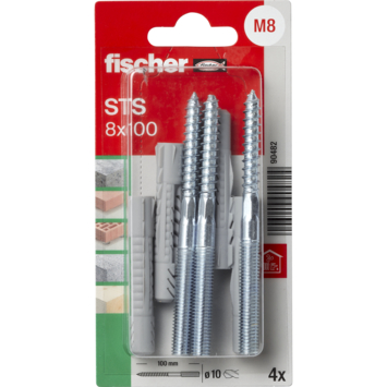 Fischer Stokschroef STS 8x100mm met UX-plug 4 stuks