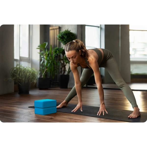 Skum yoga blokk - sett med 2, blå (NS-962)