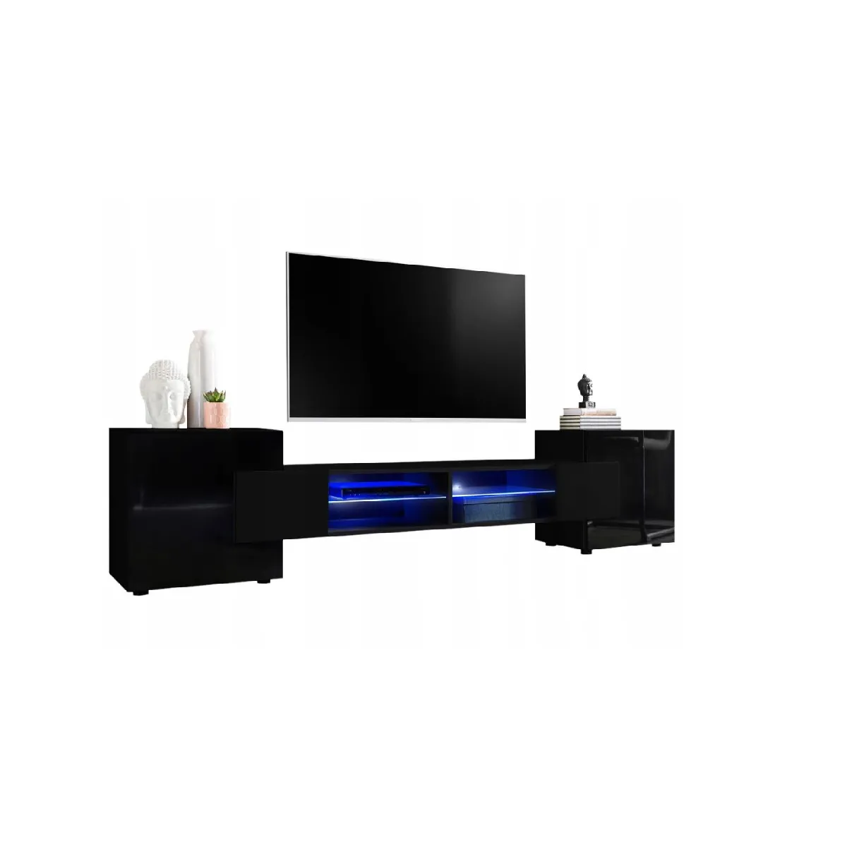 DUSINE MEUBLE TV PABLO 230 cm LED noir