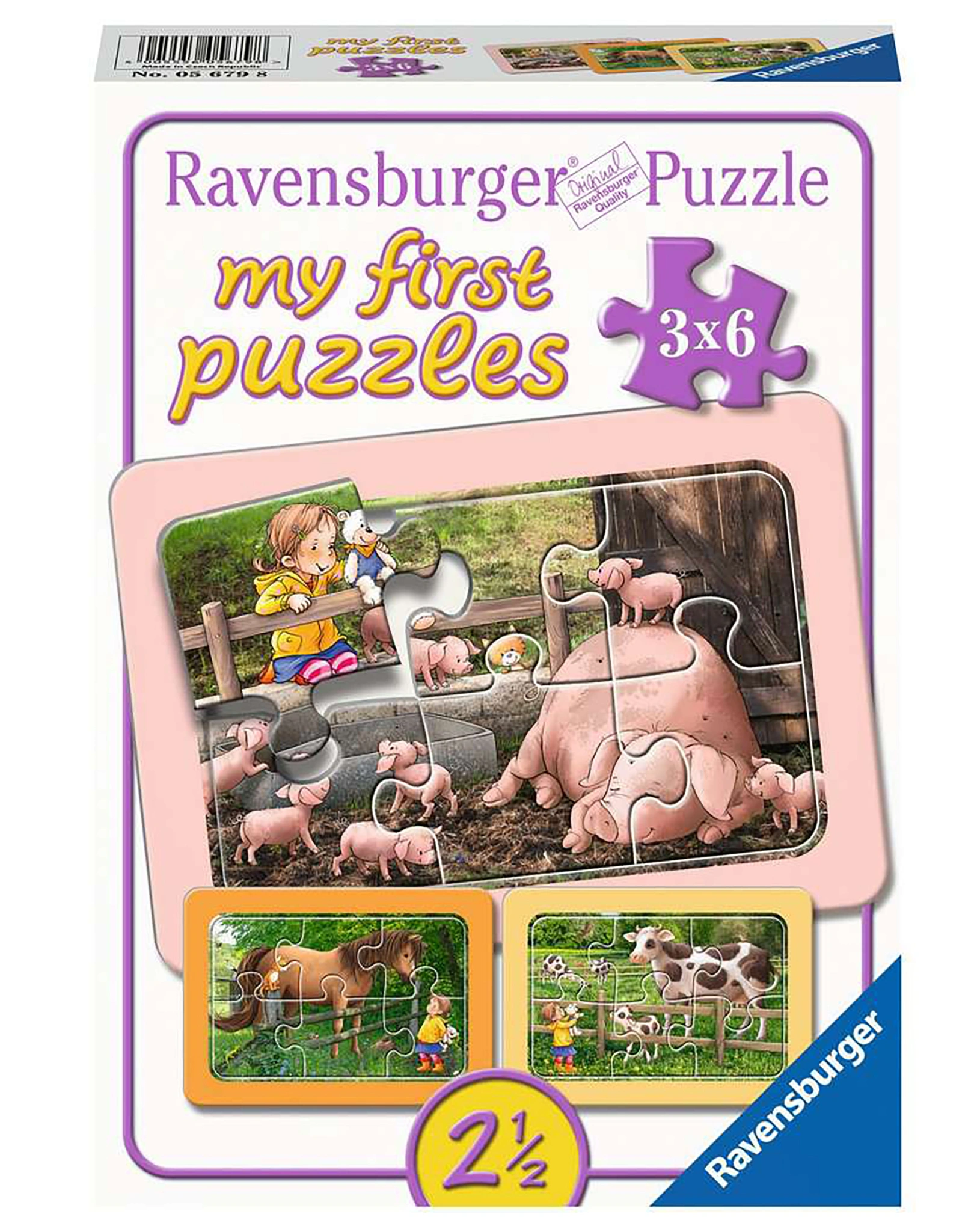 Rahmenpuzzle MY FIRST PUZZLE – LOTTA AUF DEM BAUERNHOF 3x6-teilig