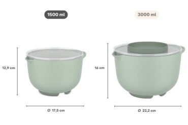 Chef It beslagkom 1500 ml met deksel - Nordic sage
