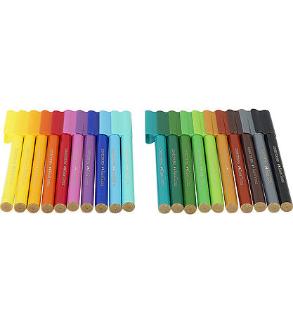 Faber-Castell Filzstifte m. Hülle - Stecker - 20 st. - Dino