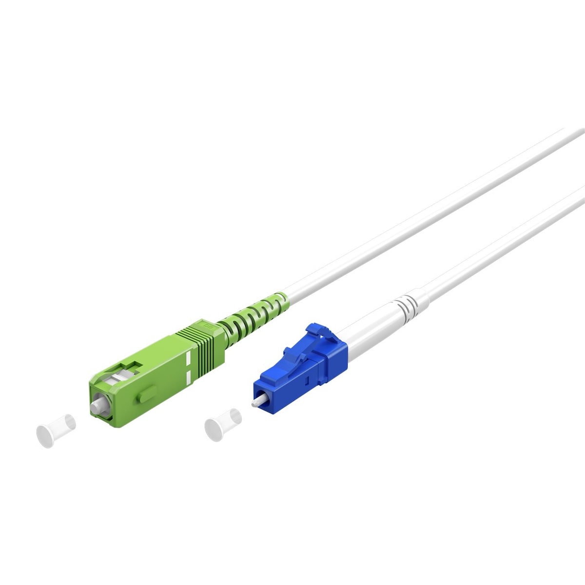 Goobay Fiberoptisk kabel (FTTH), Singlemode (OS2) Hvit, hvit (Simplex), 20 m