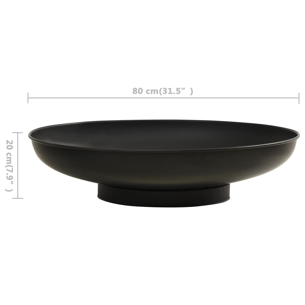 Foyer 80 cm acier