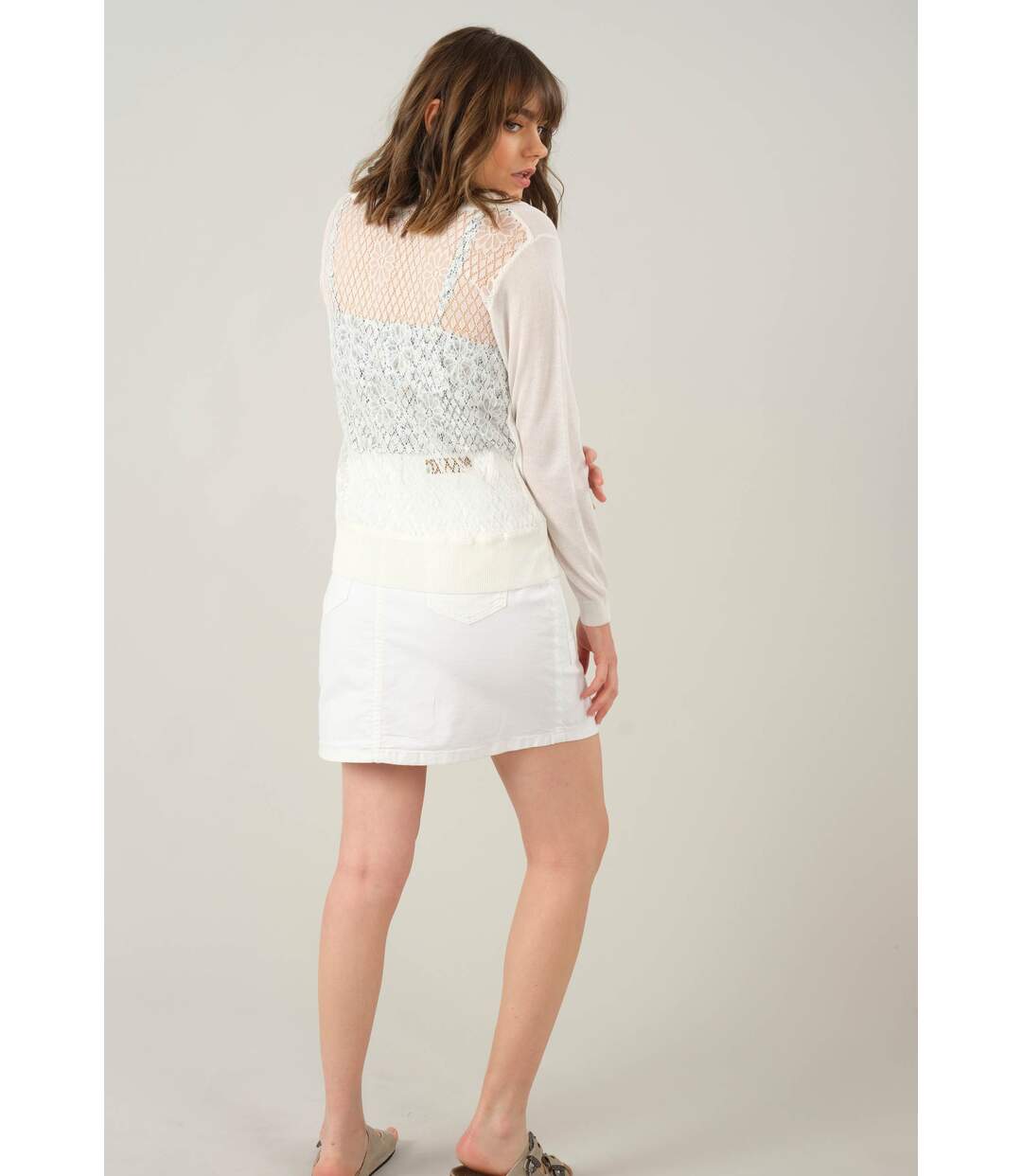 Cardigan détail dentelle MILSA