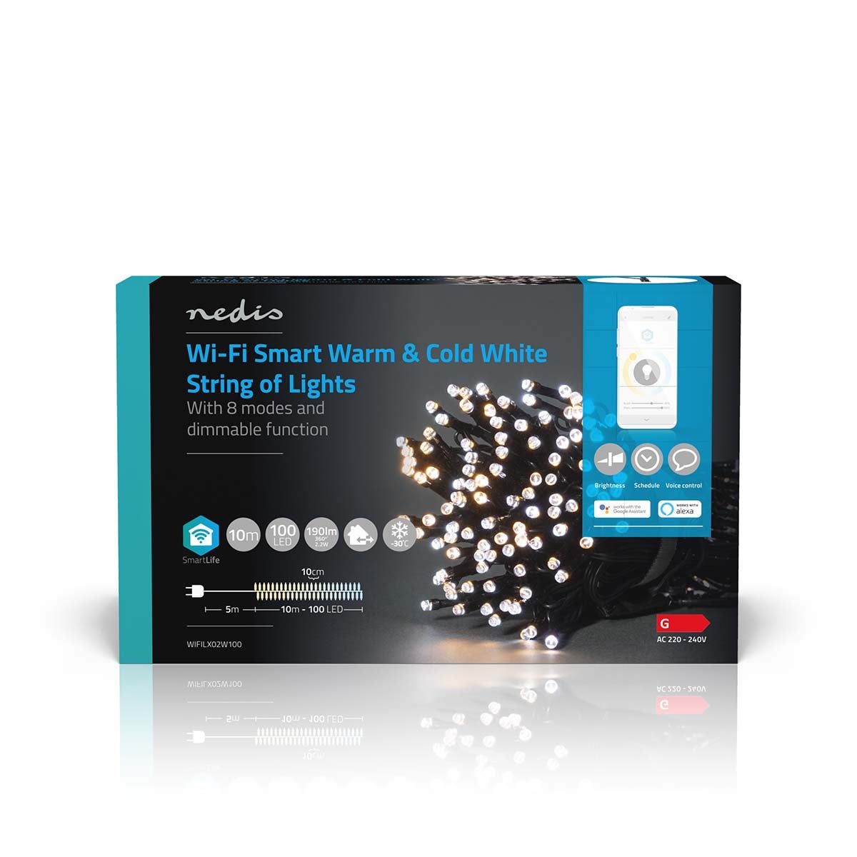 Nedis SmartLife Decoratieve LED lichtslang iOS/Android 10 meter | 100 LED's