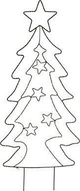 Tuinsteker kerstboom met 90 lampjes 36,5 x 3 x 89 cm