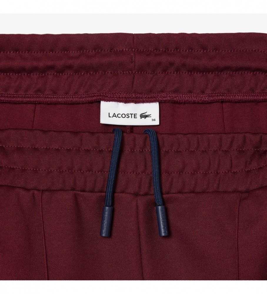 Calça de fato de treino Lacoste Paris cor de vinho