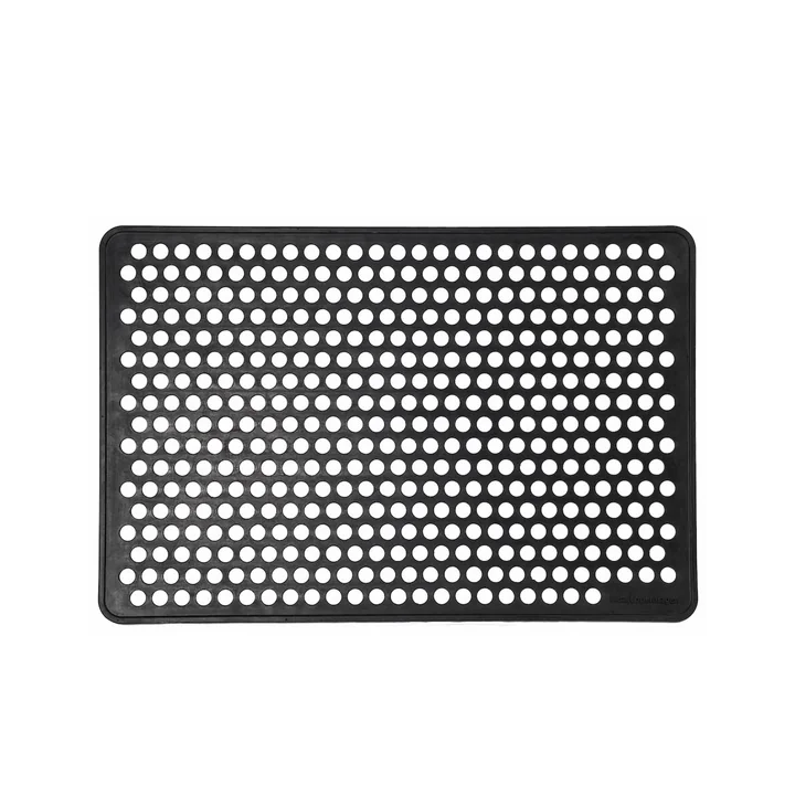 tica copenhagen - Gummi-Fussabtreter, 60 x 90 cm, dot / schwarz