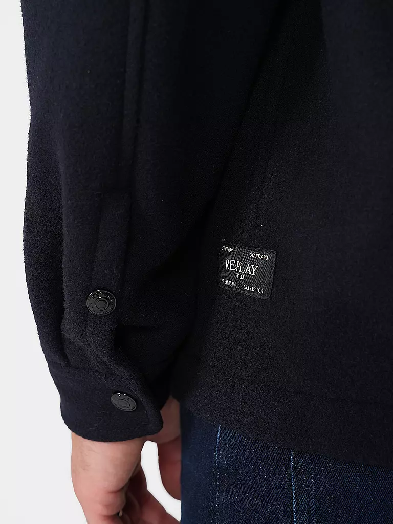REPLAY Overshirt  blau