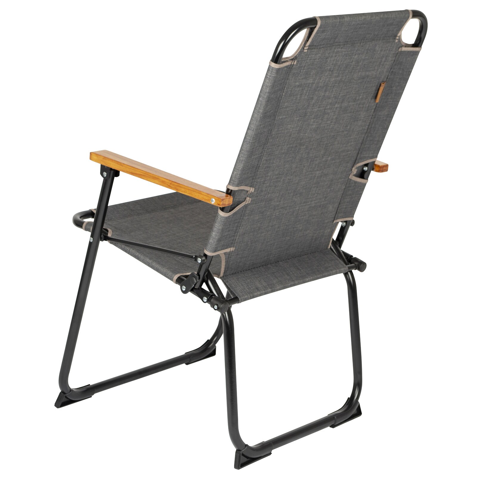 BO-CAMP Klappstuhl Brixton - Camping Stuhl Angel Klappsessel Alu faltbar 100 kg Farbe: Grau