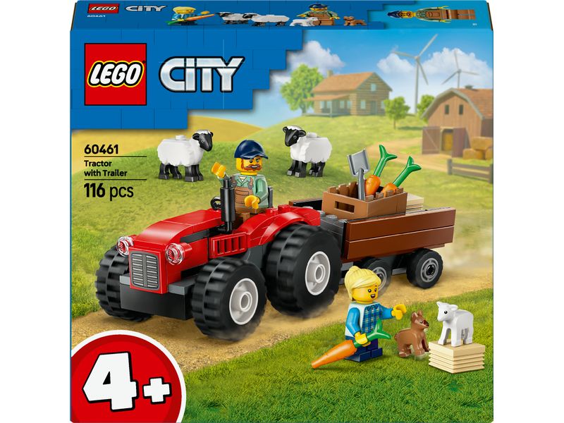 LEGO® City Traktor mit Anhänger 60460 Spielset mit Spielzeugtraktor für Kinder ab 4 Jahren