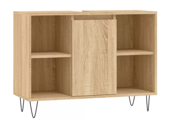 Armoire salle de bain chêne sonoma 80x33x60cm bois d'ingénierie