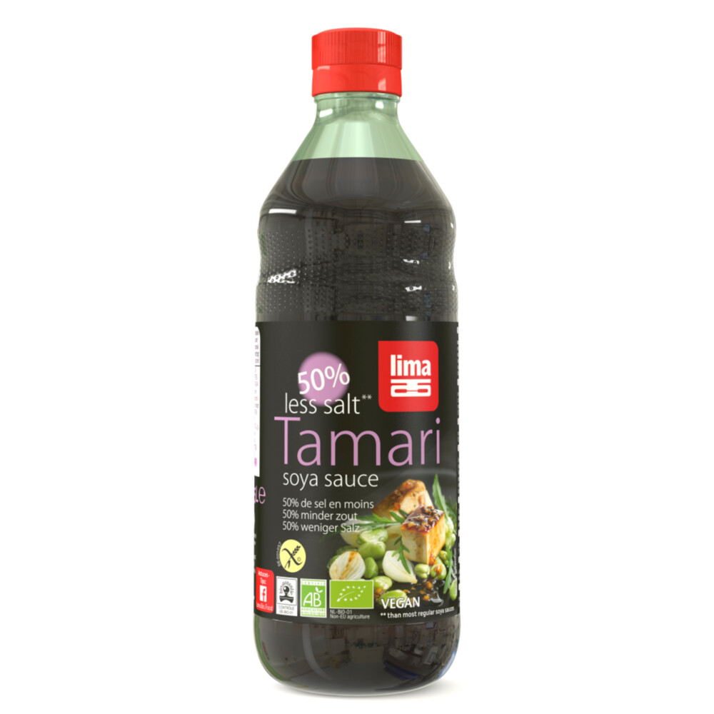 3x Lima Tamari 50% minder Zout Bio 500 ml