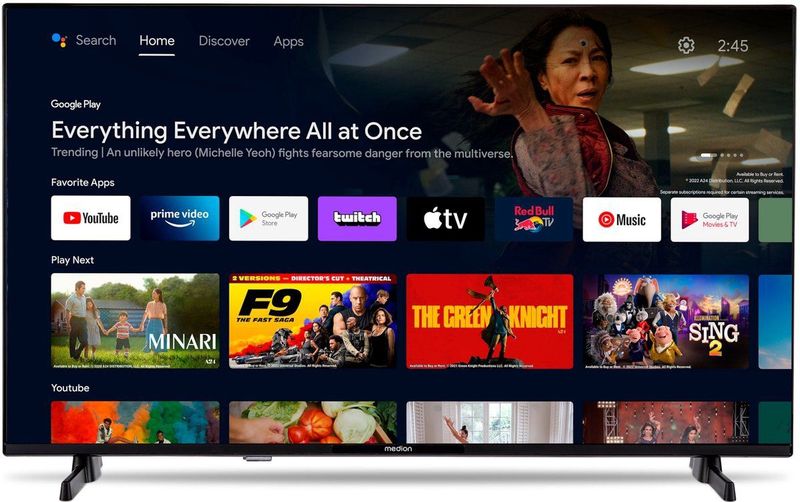 MEDION - MD840100 - Full HD TV - 100,3 cm - Android TV - HDR - Smart TV