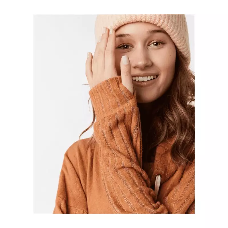 Sweat femme RIPCURL Cosy Roll Neck Ii Light Brown