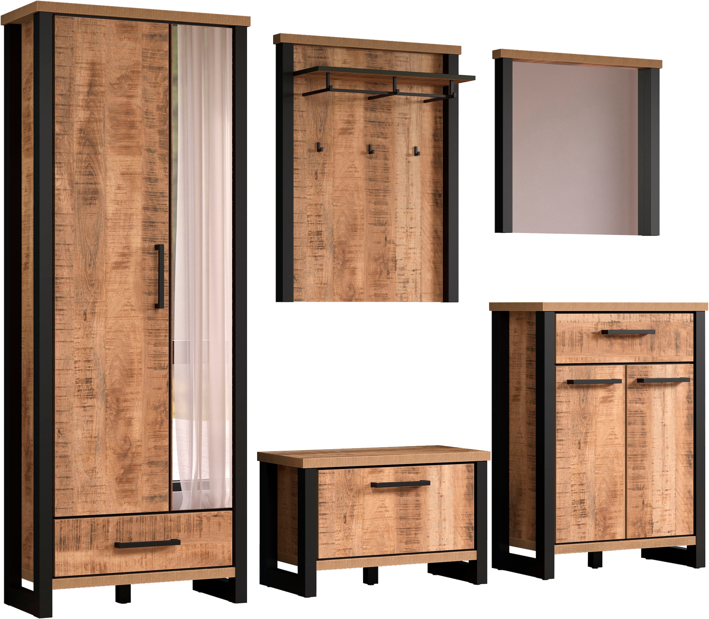 Home affaire Garderoben-Set »Elda« Komplett-Set, 5 Stk. tlg.