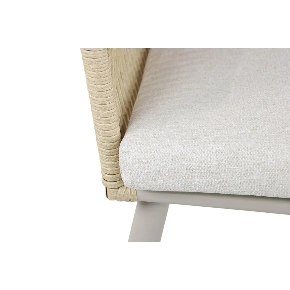 Tuinset 4 personen 200 cm Aluminium/wicker Taupe Coco Vedra/Brighton