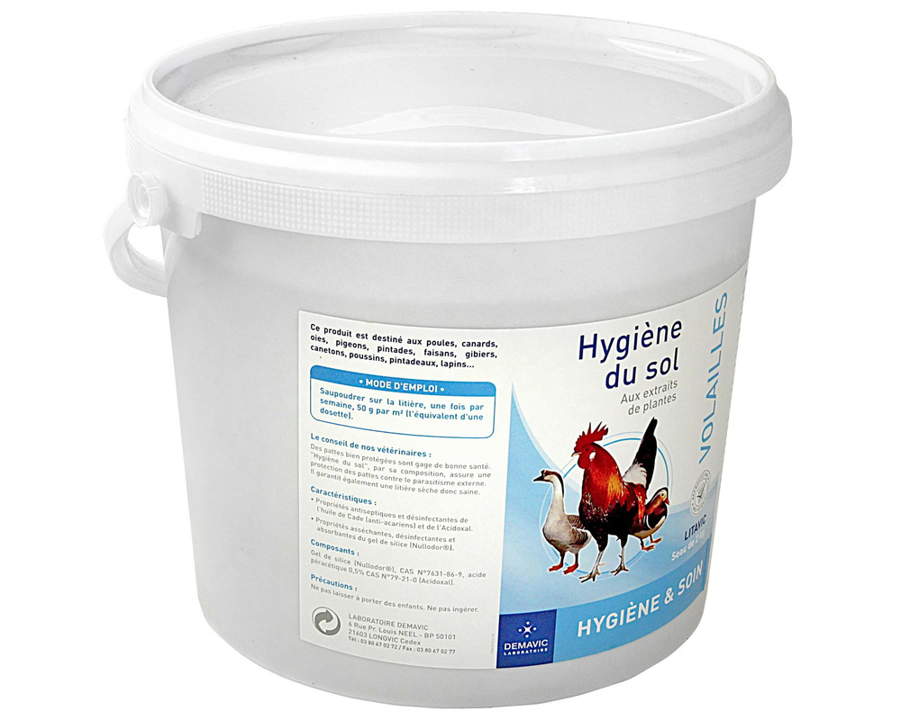 Asséchant de litière litavic seau de 2 kg • hygiène du sol volailles