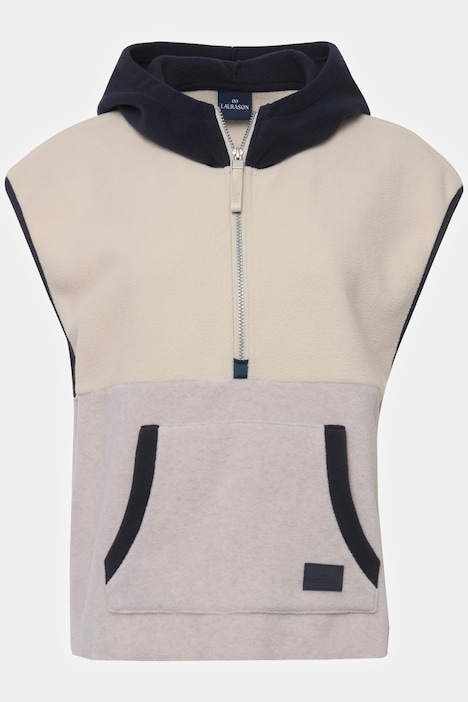Pullunder, Fleece, farbige Kapuze, OEKO-TEX