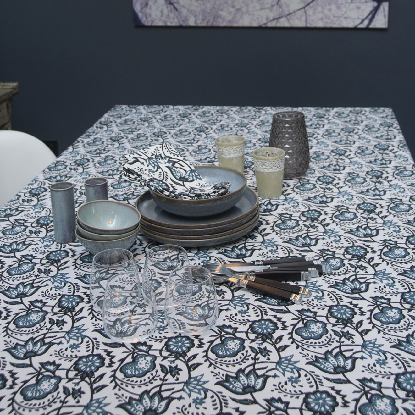 Febronie Nappe Carma bleu peacock