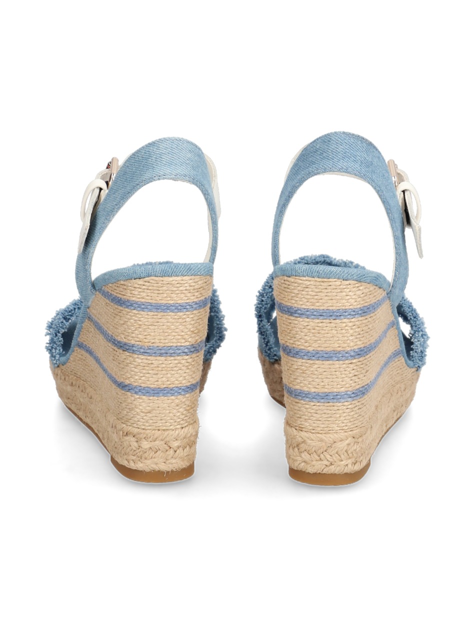 DENIM WEDGE SANDAL