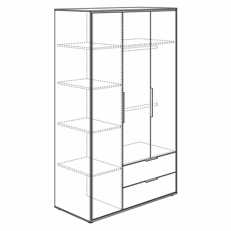PAIDI Kleiderschrank LIEVEN weiß