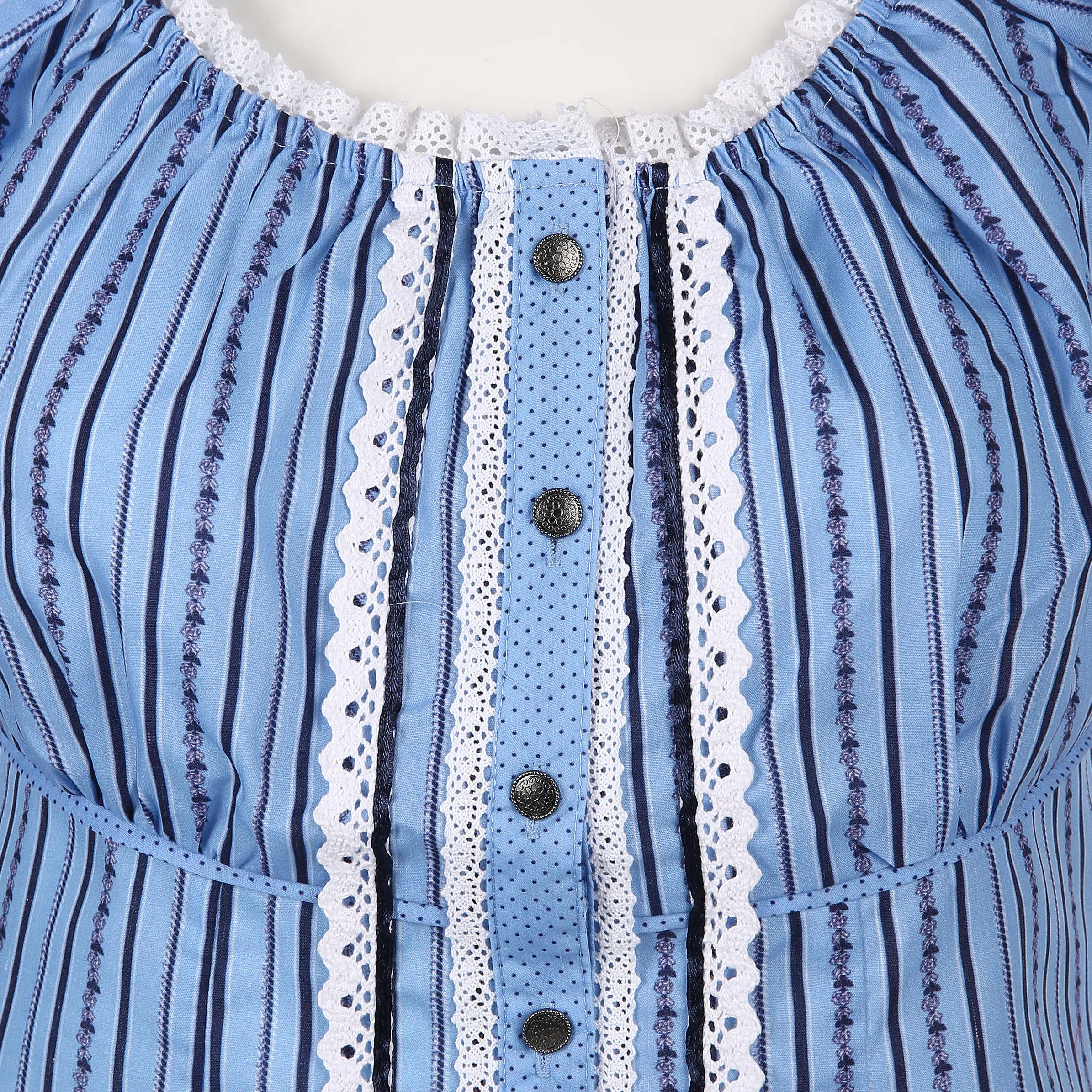 Damen Trachtenbluse mit Spitzenbesatz