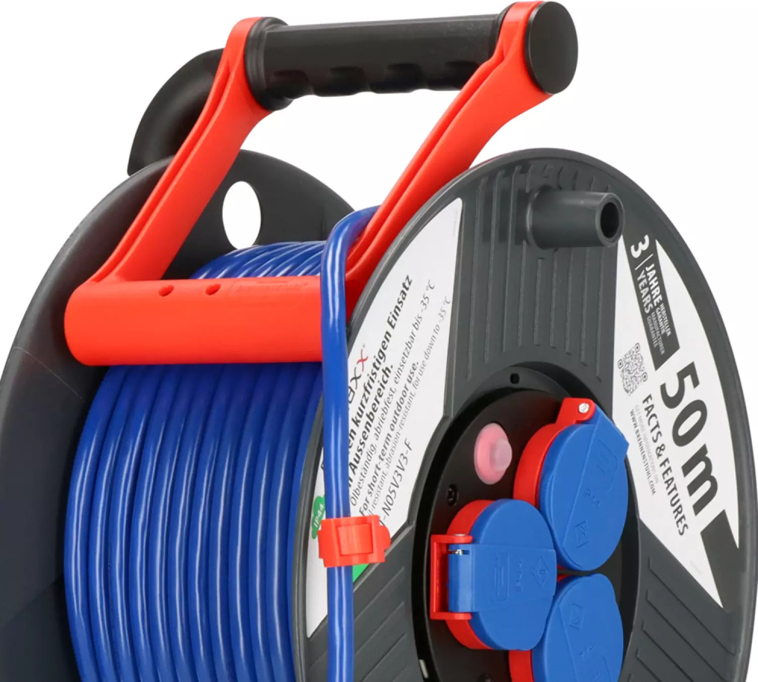 Brennenstuhl 1209830 Garant IP 44 kabelhaspel - AT-N05V3V3-F 3G1,5 - 50m