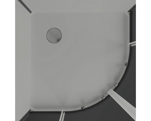 Aurlane Black zen complete douche-unit, 90 x 90 x 217 cm, antraciet mat